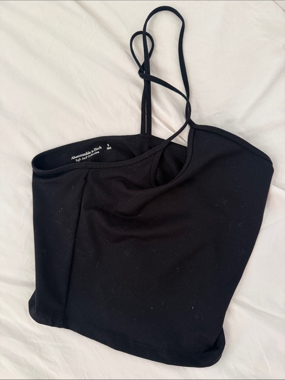 Abercrombie & Fitch Black One-Shoulder Asymmetric Camisole